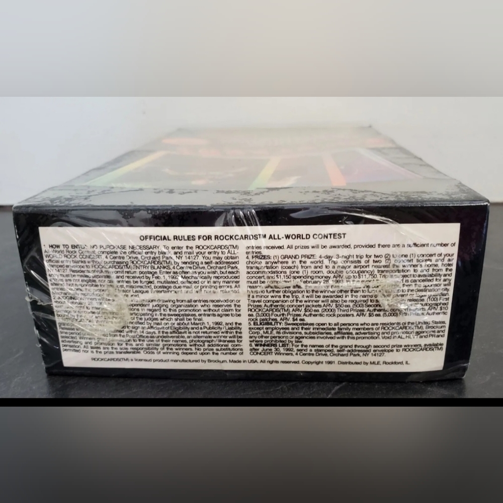 RockCards 1991 *Sealed Box *Series One* Music Trading Cards - Picture 3 of 3